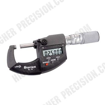 Starrett 796XFL-2 Electronic Micrometer: 1-2″/25-50mm
