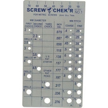 spi 13-343-9 screw checker gage m2-m7 06488027