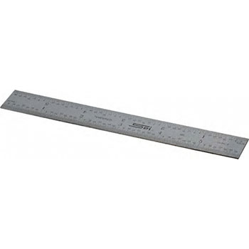 spi 13-842-0 rigid steel rule satin chrome finish inch/metric 59624650