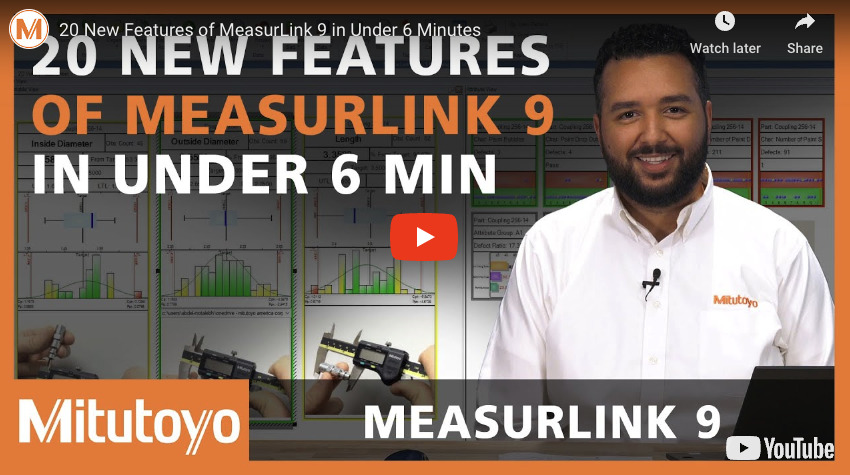 short video on how the Mitutoyo measurlink 9 software operates