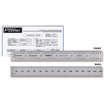 fowler 52-265-006 certified rule - rigid - inch/metric