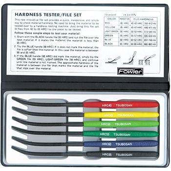 fowler 52-760-000 hardness tester file set
