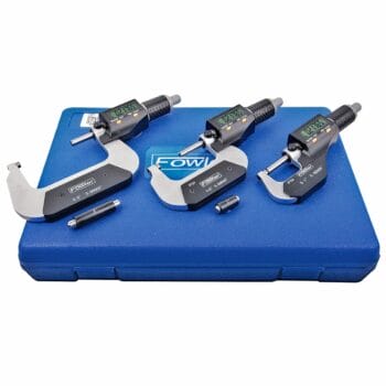 fowler 54-860-103-1 electronic coolant resistant micrometer set 0-3 inch 0-75mm