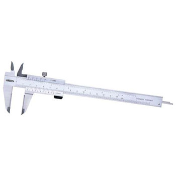 insize 1238-150 metric vernier caliper with carbide tipped jaws graduation 0.05mm/1/128