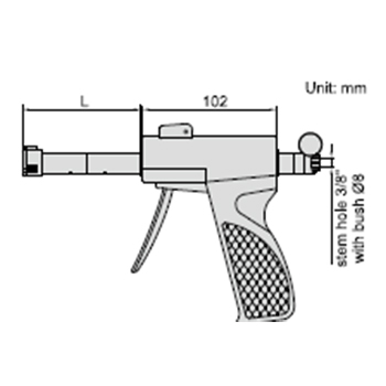 insize 2124-10 metric pistol grip three point bore gage