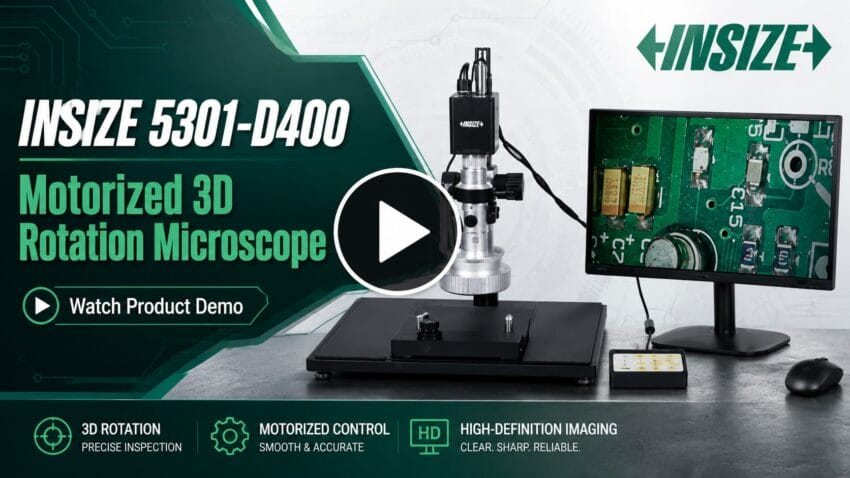 insize 5301-d400 motorized 3d rotation microscope