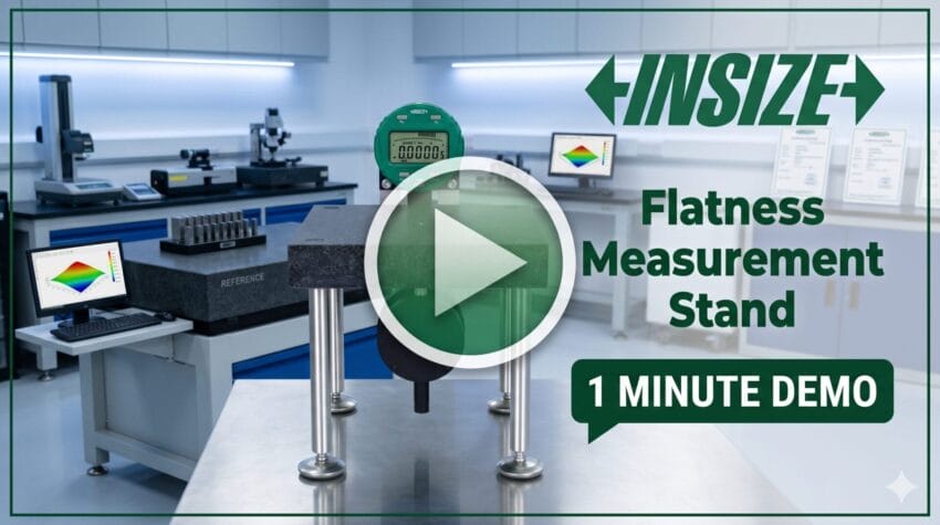 insize 6852-150 flatness measurement stand video thumbnail