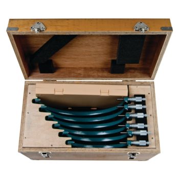 mitutoyo 103-906 outside micrometer set with ratchet stop