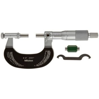 mitutoyo 104-165 outside micrometer with interchangeable anvils