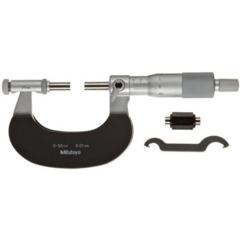 mitutoyo 104-171 outside micrometer with interchangeable anvils