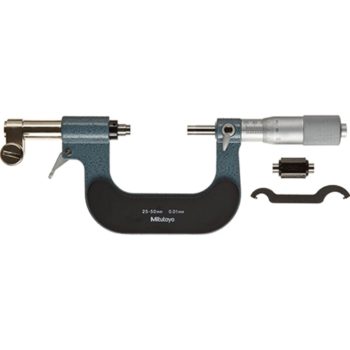 mitutoyo 107-202 outside micrometer with optional dial indicator for go nogo measurement