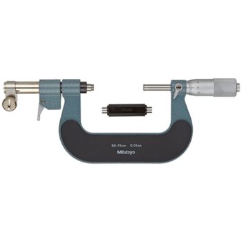 mitutoyo 107-203 outside micrometer with optional dial indicator for go nogo measurement