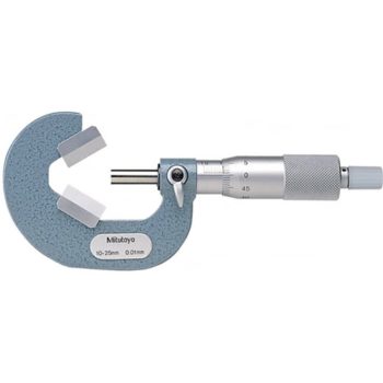 mitutoyo 114-102 v anvil micrometer for 3 flutes cutting head