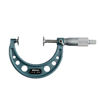 mitutoyo 123-127 disk micrometer with rotating spindle