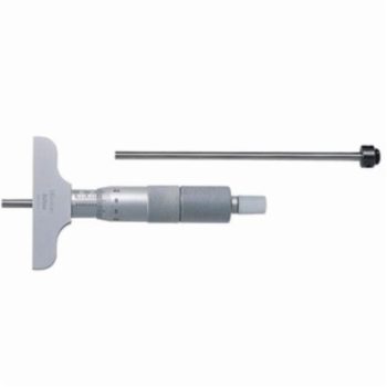 mitutoyo 129-109 depth micrometer interchangeable rod type 0-50mm range 63.5mm length