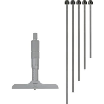 mitutoyo 129-116 depth micrometer interchangeable rod type 0-150mm range 101.6mm length