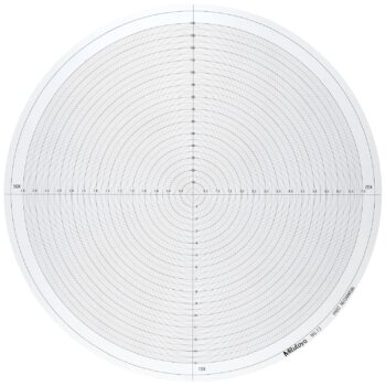 mitutoyo 12aam589 overlay chart radius 1x 10x 20x 50x