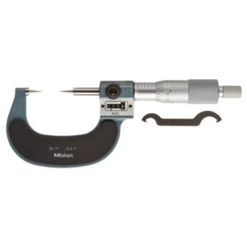 mitutoyo 142-225 point micrometer with mechanical counter 30 degree