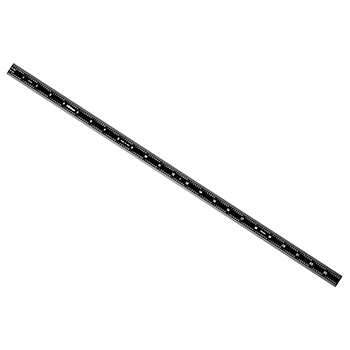 PEC 12" Flexible Black Chrome Machinist Rule – 5R Graduations (1/64, 1/32, 1/10, 1/100)