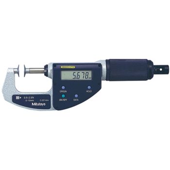 mitutoyo 227-221-20 electronic disk micrometer with non rotating spindle quickmike type with adjustable measuring force 0-15mm range