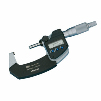 mitutoyo 293-235-30 digimatic coolant proof micrometer with ratchet thimble and spc 25-50mm range