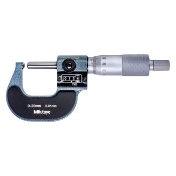 mitutoyo 295-215 spherical face micrometer with mechanical counter