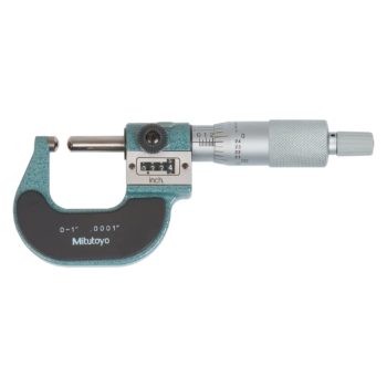 mitutoyo 295-253 spherical face micrometer with mechanical counter