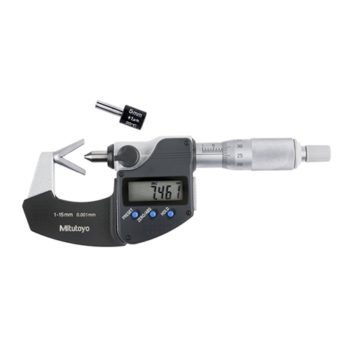mitutoyo 314-251-30 electronic digimatic v anvil micrometer for 3 flutes cutting head