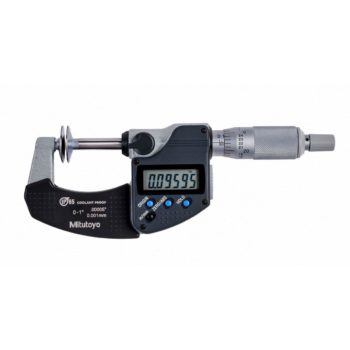mitutoyo 323-350-30 electronic disc micrometer with rotating spindle