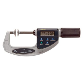 mitutoyo 369-421-20 quickmike type electronic disk micrometer with non rotating spindle 1-1.2