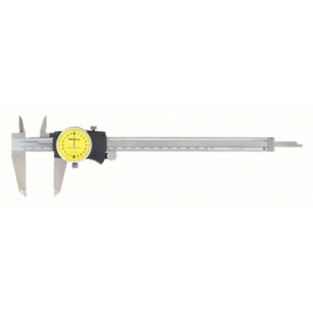 mitutoyo 505-731 dial caliper metric yellow face range 0-200mm
