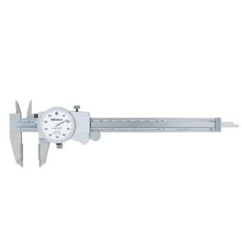 mitutoyo 505-739 dial caliper range 0-8 inch carbide tipped id and od jaws