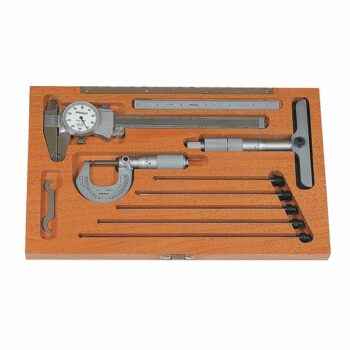 mitutoyo 64pka070c measuring set with rule, dial caliper, micrometer and depth gage