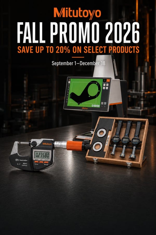 Mitutoyo fall promo discounts and dates