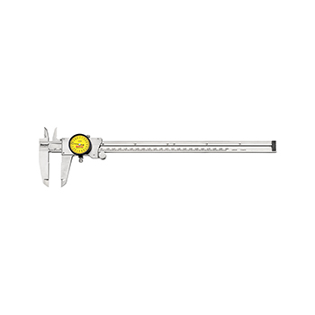 starrett # 120mz-300 dial caliper with yellow dial
