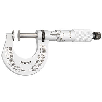 starrett # 256rl-1 disc micrometer