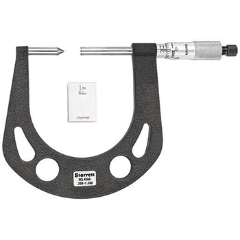 starrett # 458axrs disc brake micrometer with gage block