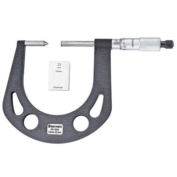 starrett # 458maxrs disc brake micrometer with gage block