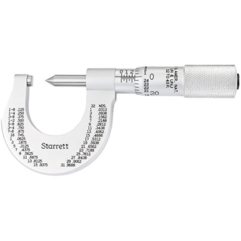 starrett # 575fp screw thread micrometer