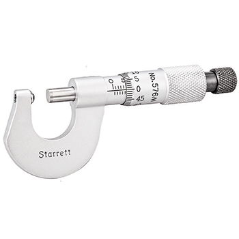 starrett # 576mxr rounded anvil micrometer metric