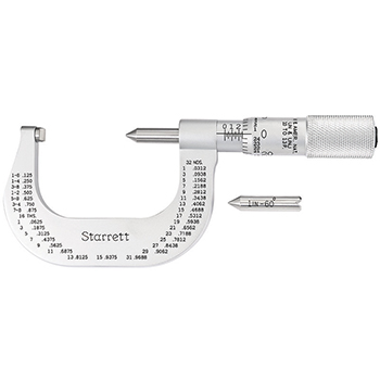 starrett # 585cp screw thread micrometer