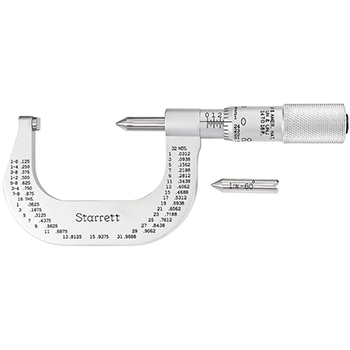 starrett # 585dp screw thread micrometer