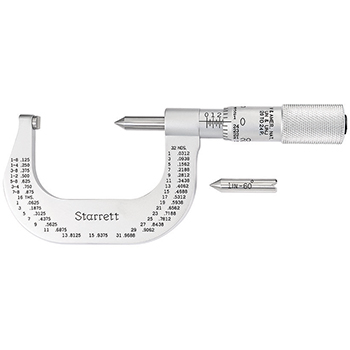 starrett # 585ep screw thread micrometer