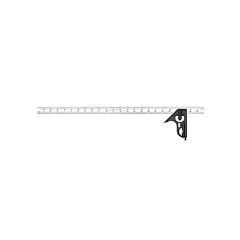 starrett # c33h-24-16r forged and hardened steel combination square with square head